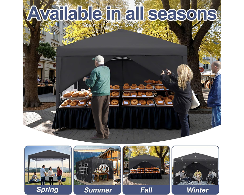 Gazebo 3X3 Outdoor Marquee Gazebos Wedding Party Camping Tent 4 Wall Panels