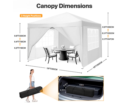 Foldable Outdoor Pop Up Gazebo 3x3M