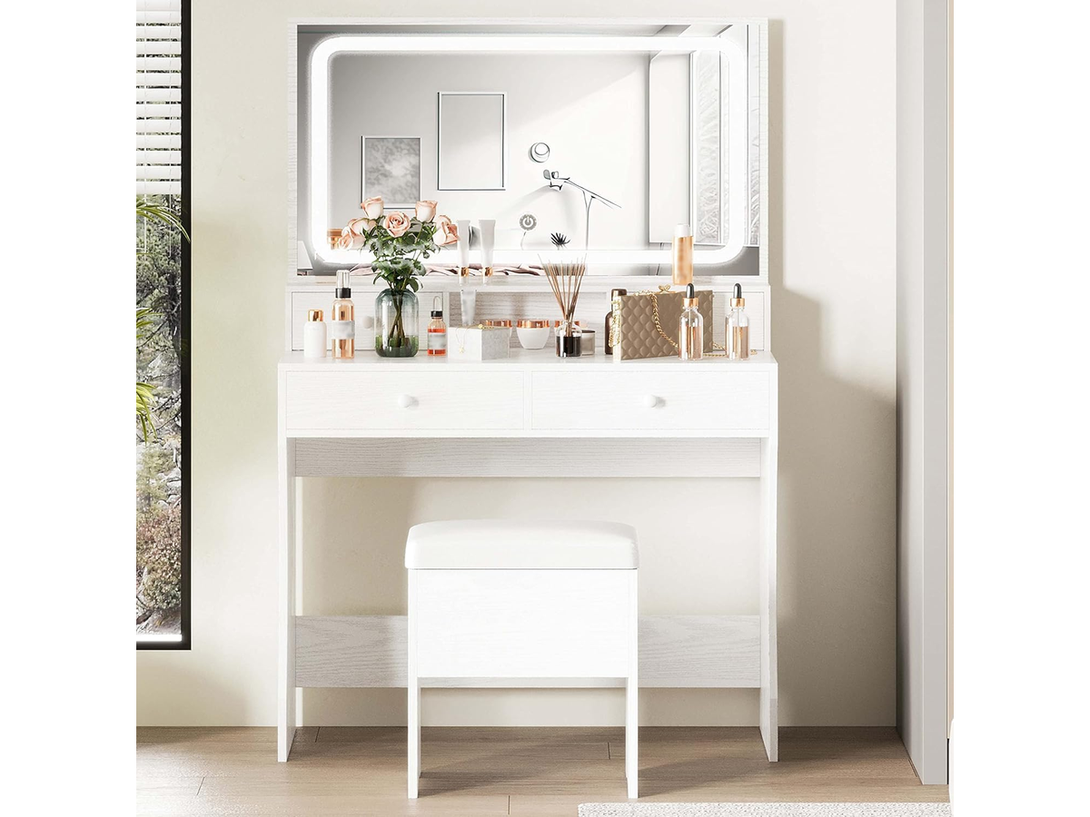 Dressing Table – 80CM Dressing Table with Mirror LED Lights