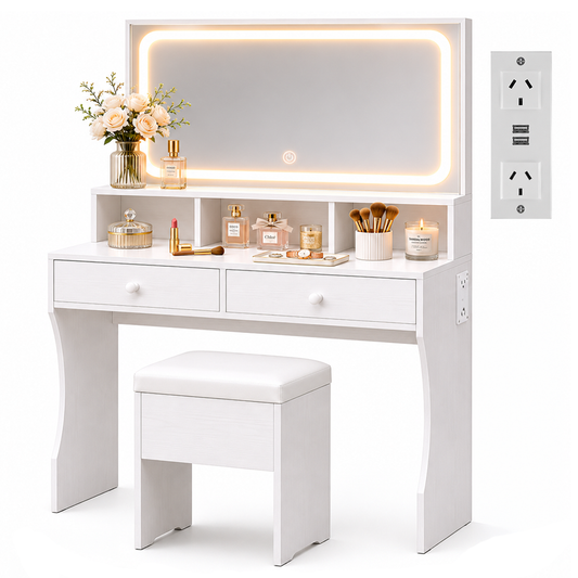 Dressing Table – 80CM Dressing Table with Mirror LED Lights