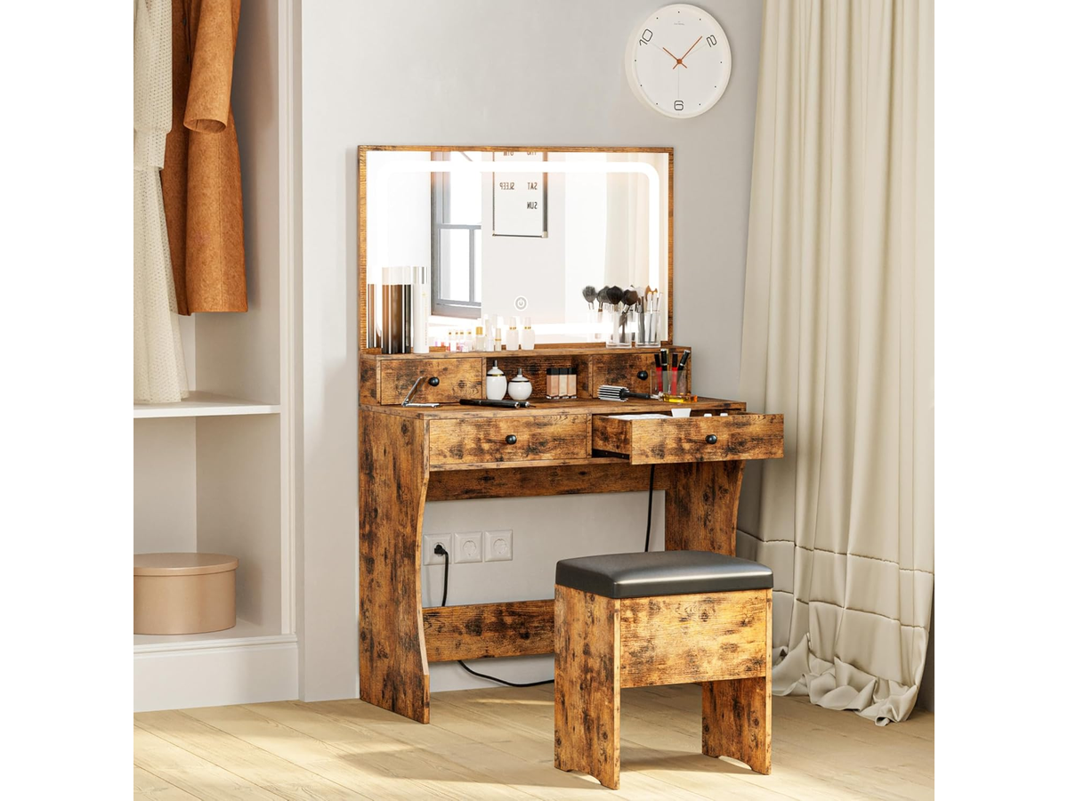 Dressing Table – 80CM Dressing Table with Mirror LED Lights