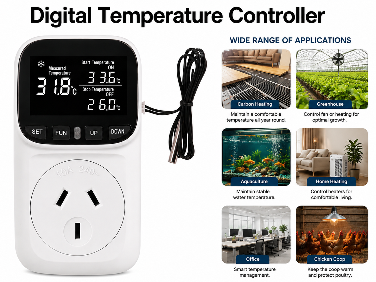 Smart Thermostat Plug with Timer Digital Temperature Controller