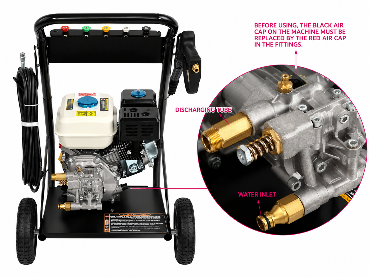 High Pressure Washer 7.5HP Petrol High Pressure Washer 200 Bar Jet Washer