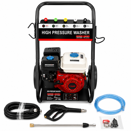 High Pressure Washer 7.5HP Petrol High Pressure Washer 200 Bar Jet Washer
