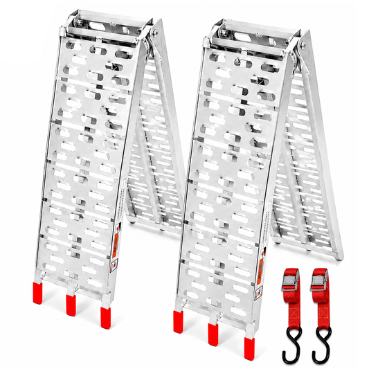 Aluminum Folding Ramps ATV Mower Loading Ramps Pair