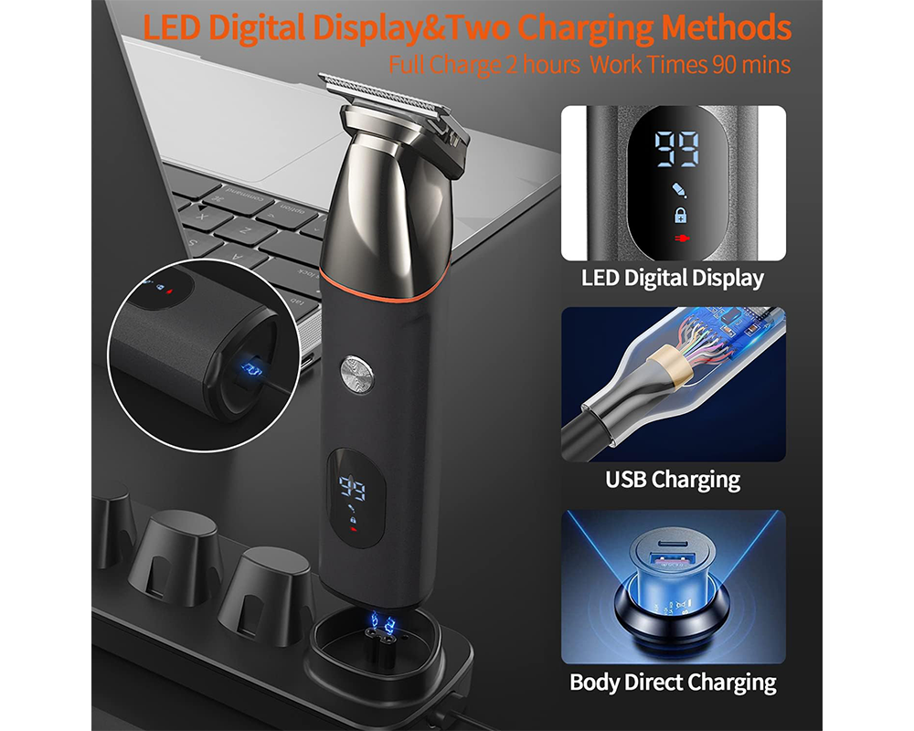 Cordless Hair Clippers Kit - Grooming Trimmer