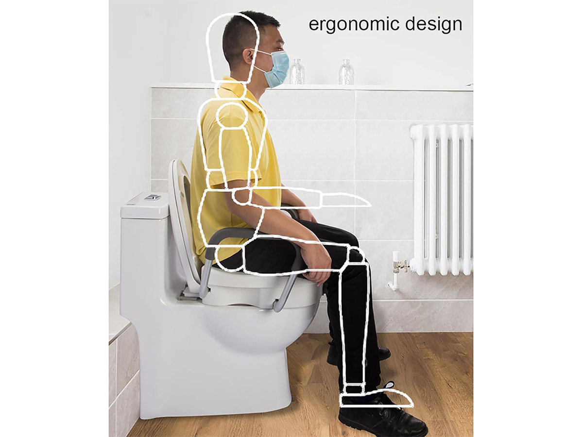 Raised Toilet Seat with Arms