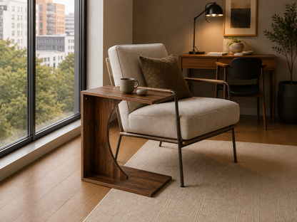 C-Shaped End Table