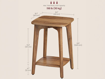 Side Table 2 Tier Square End Table