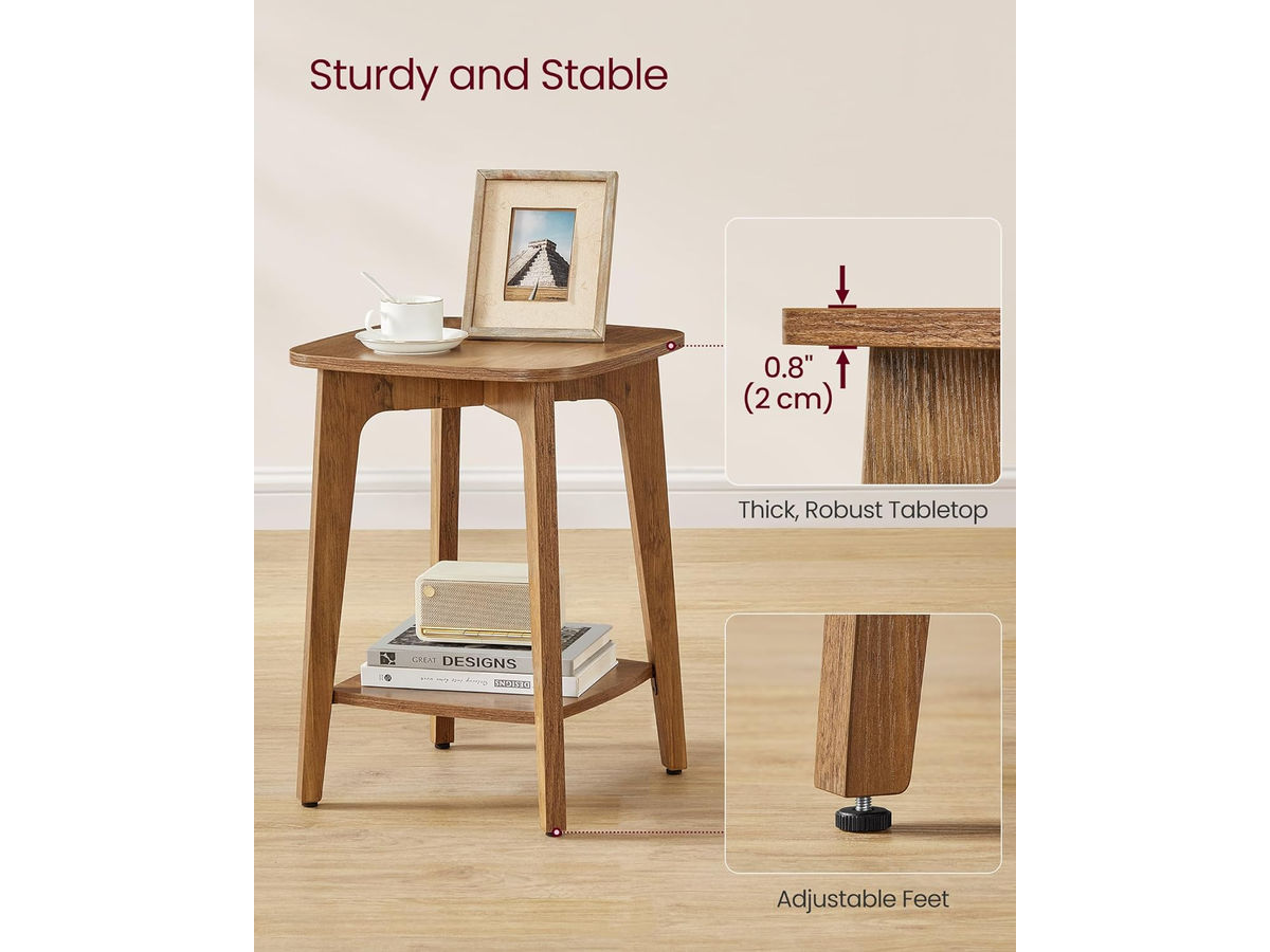 Side Table 2 Tier Square End Table