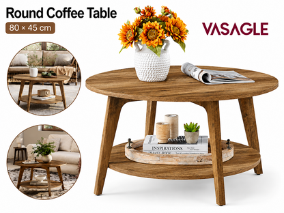 VASAGLE Round Coffee Table