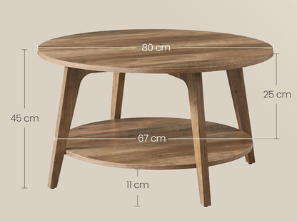 VASAGLE Round Coffee Table