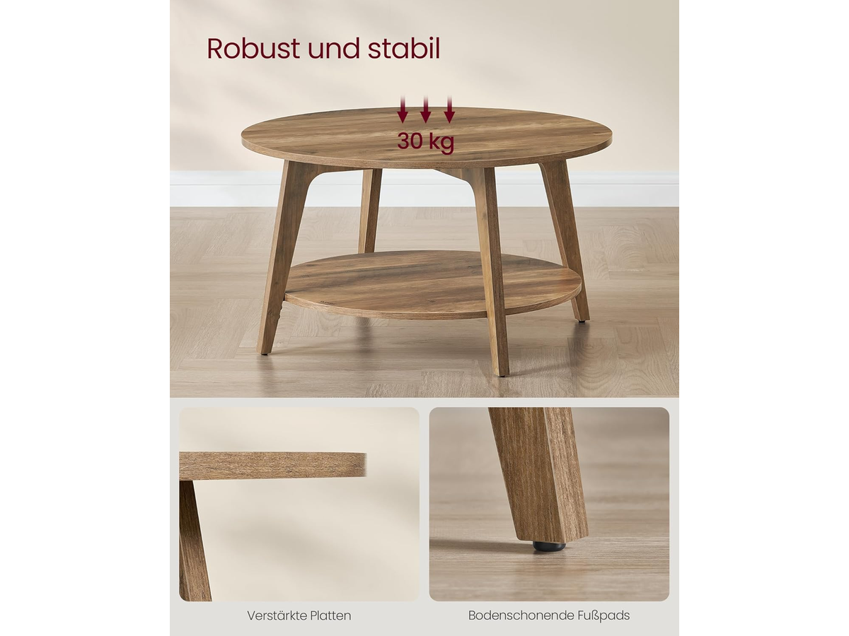 VASAGLE Round Coffee Table