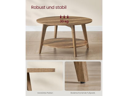 VASAGLE Round Coffee Table