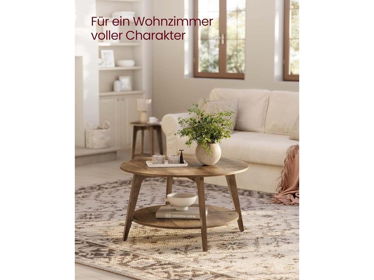 VASAGLE Round Coffee Table