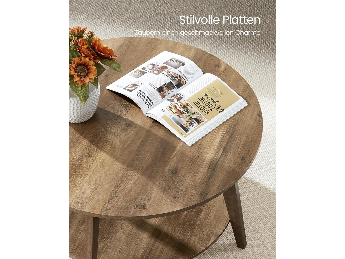VASAGLE Round Coffee Table