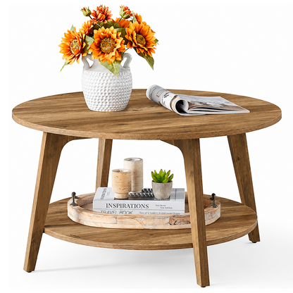 VASAGLE Round Coffee Table