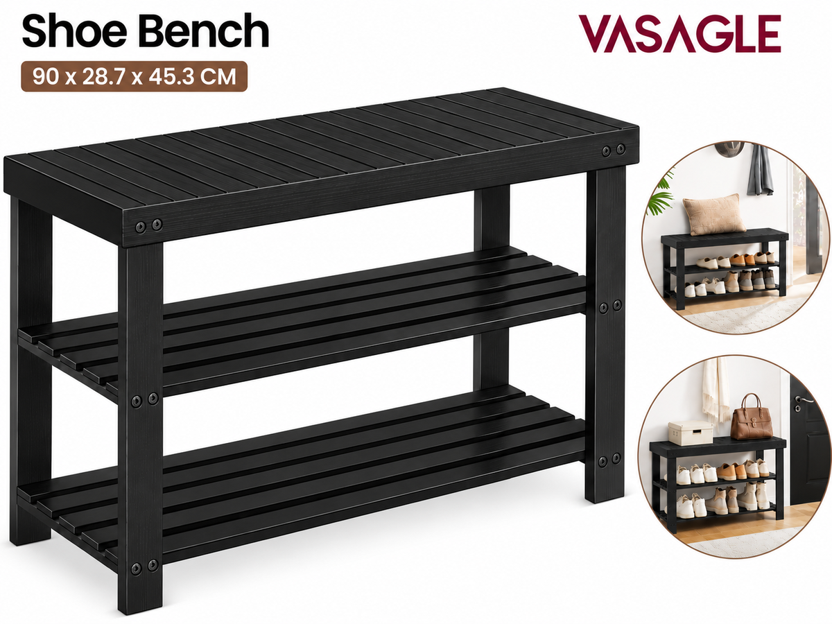 Bamboo Shoe Storage Bench