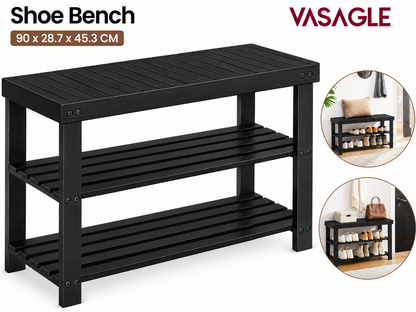 Bamboo Shoe Storage Bench