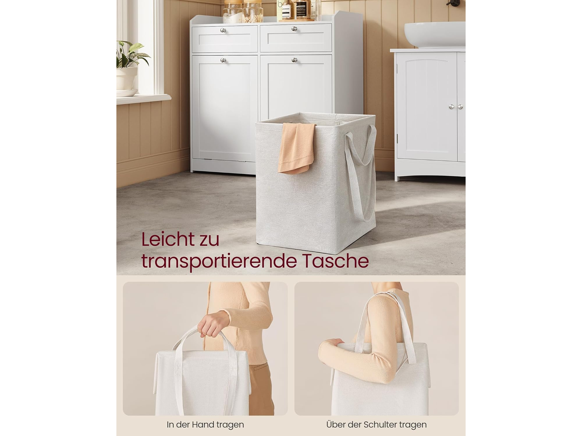 VASAGLE Bathroom Cabinet with Laundry Baskets