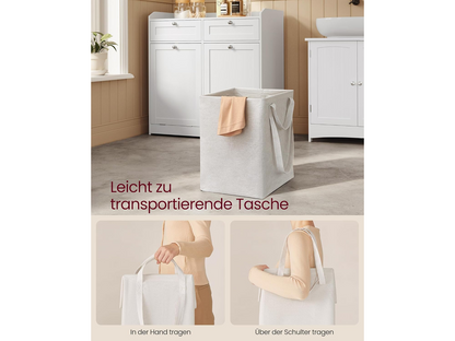 VASAGLE Bathroom Cabinet with Laundry Baskets
