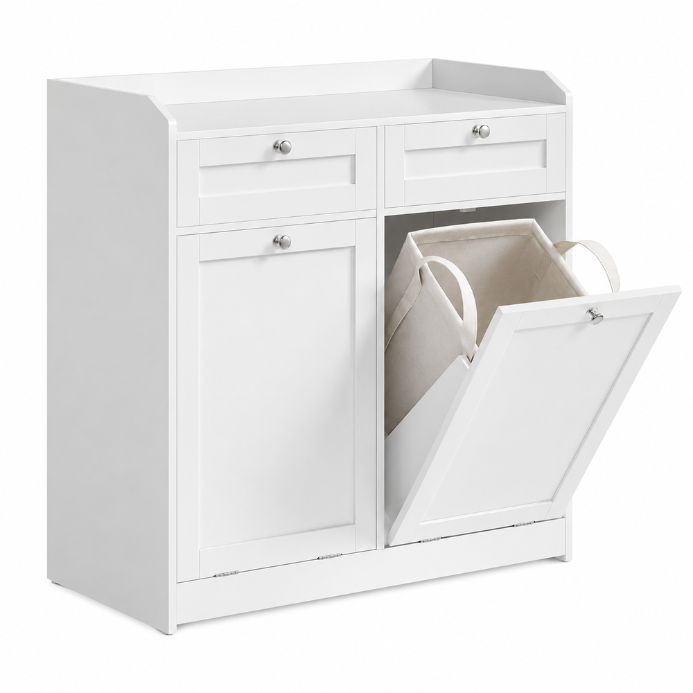 VASAGLE Bathroom Cabinet with Laundry Baskets