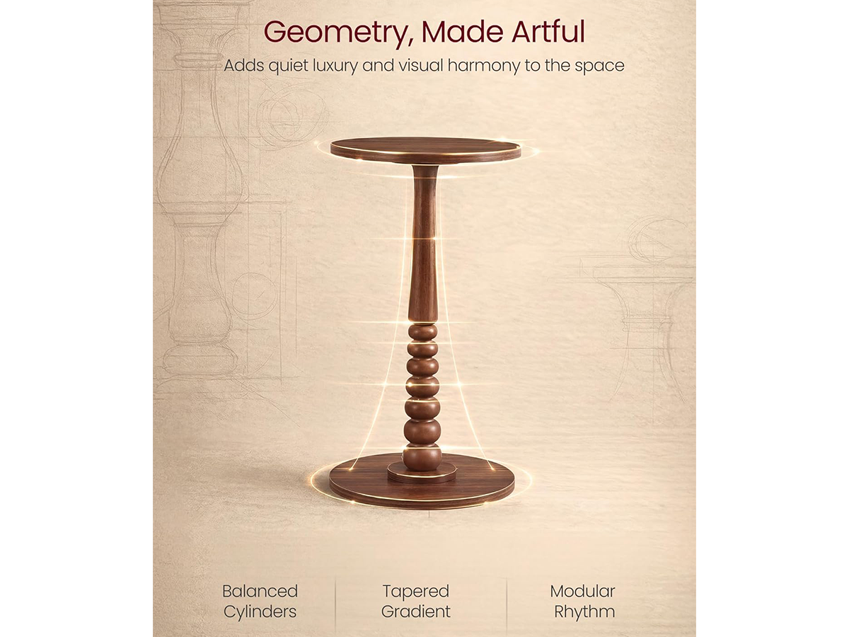 VASAGLE Round Side Table