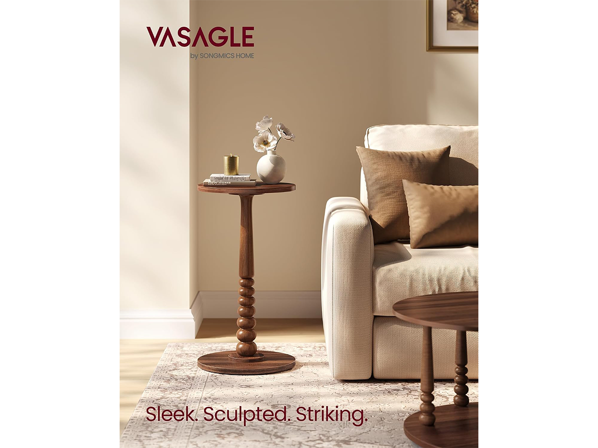 VASAGLE Round Side Table