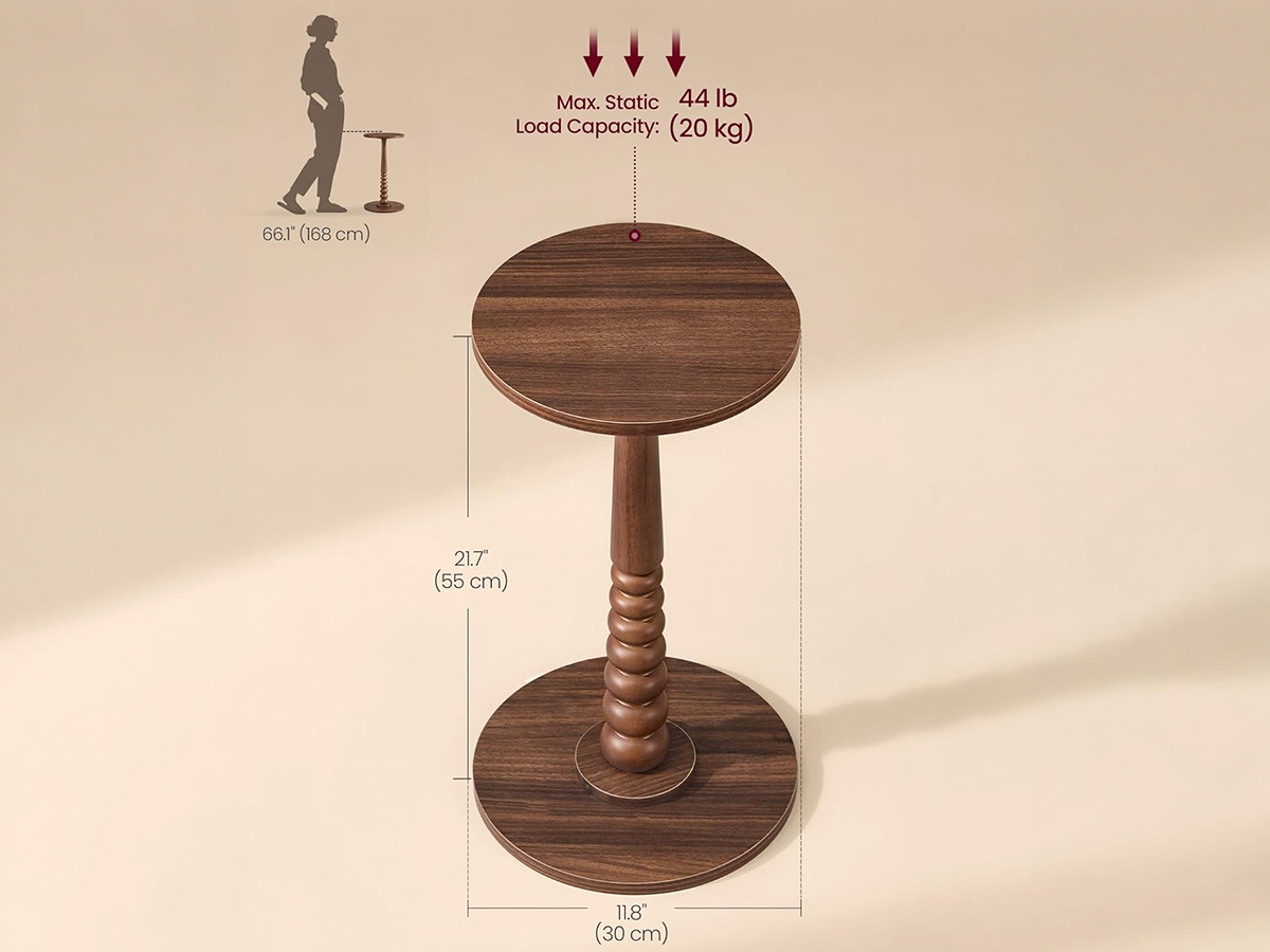 VASAGLE Round Side Table