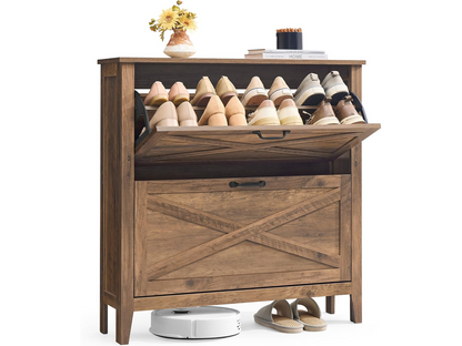 VASAGLE Shoe Storage Cabinet Organizer