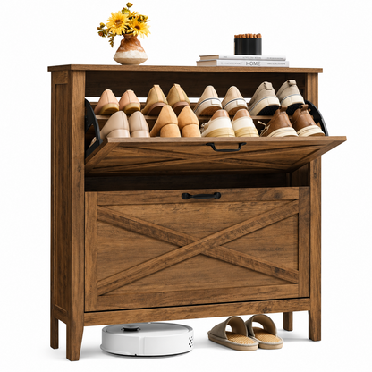 VASAGLE Shoe Storage Cabinet Organizer