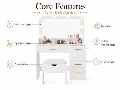 Dressing Table with Stool