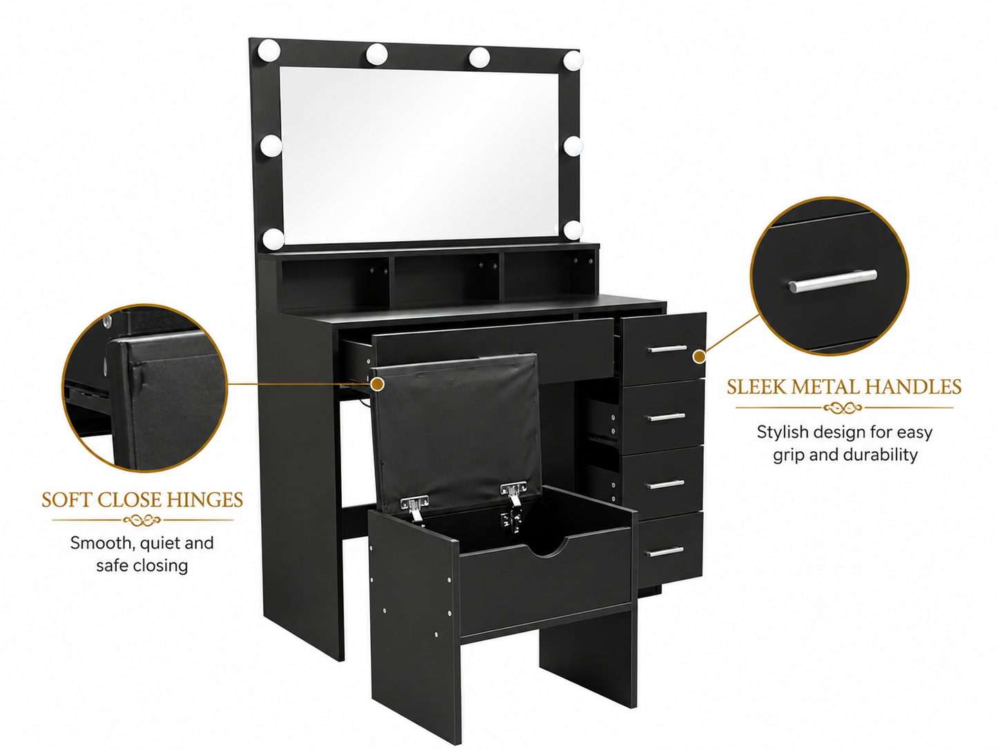 Dressing Table with Stool