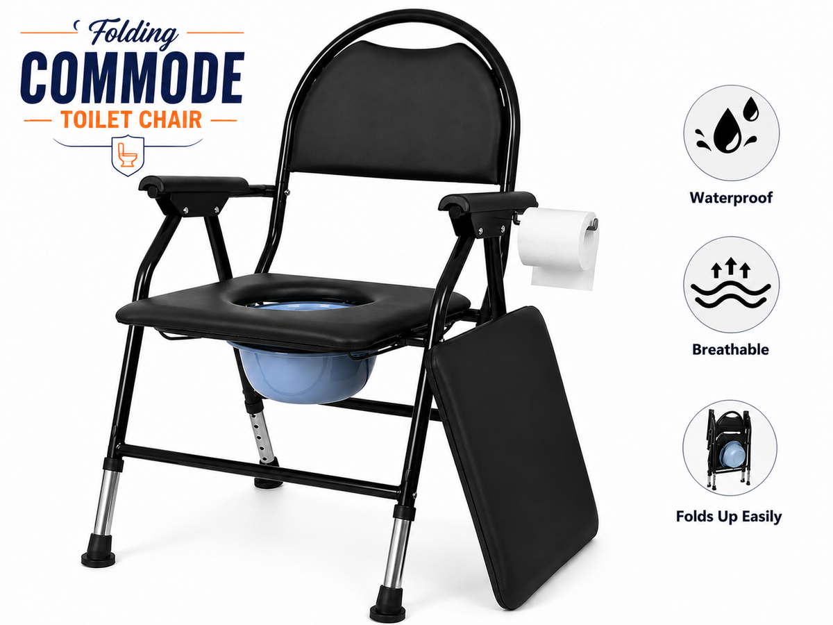Adjustable Folding Commode Toilet Chair