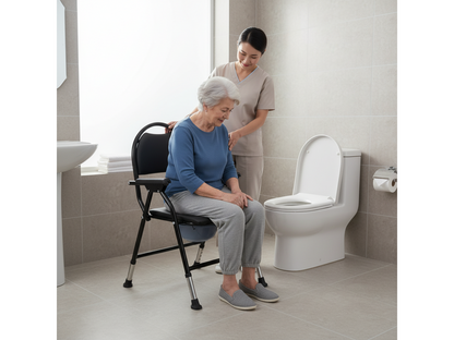 Adjustable Folding Commode Toilet Chair