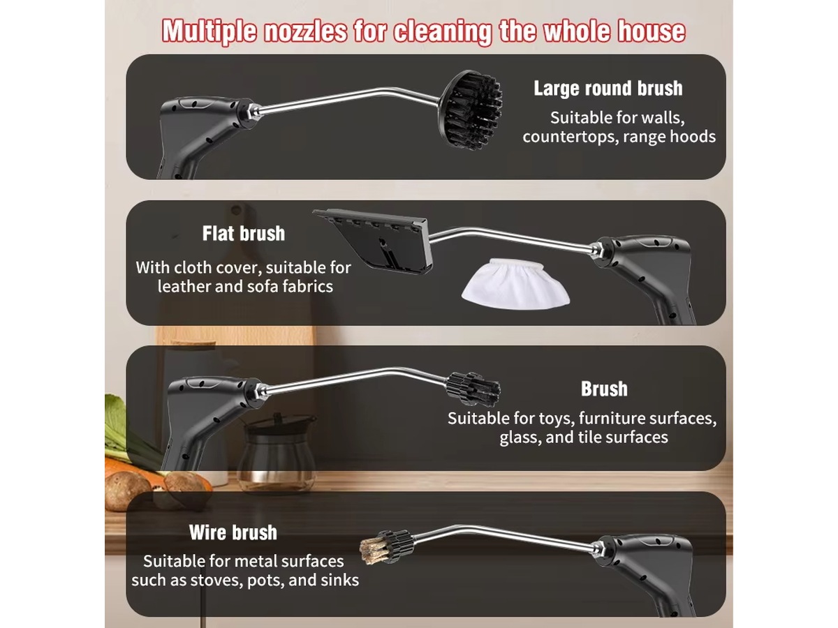 Handheld 2500W Steam Cleaner High Temperature Pressurized