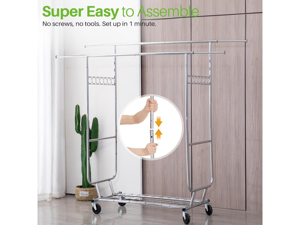 Metal Wardrobe Clothes Rack