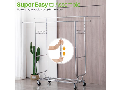 Metal Wardrobe Clothes Rack