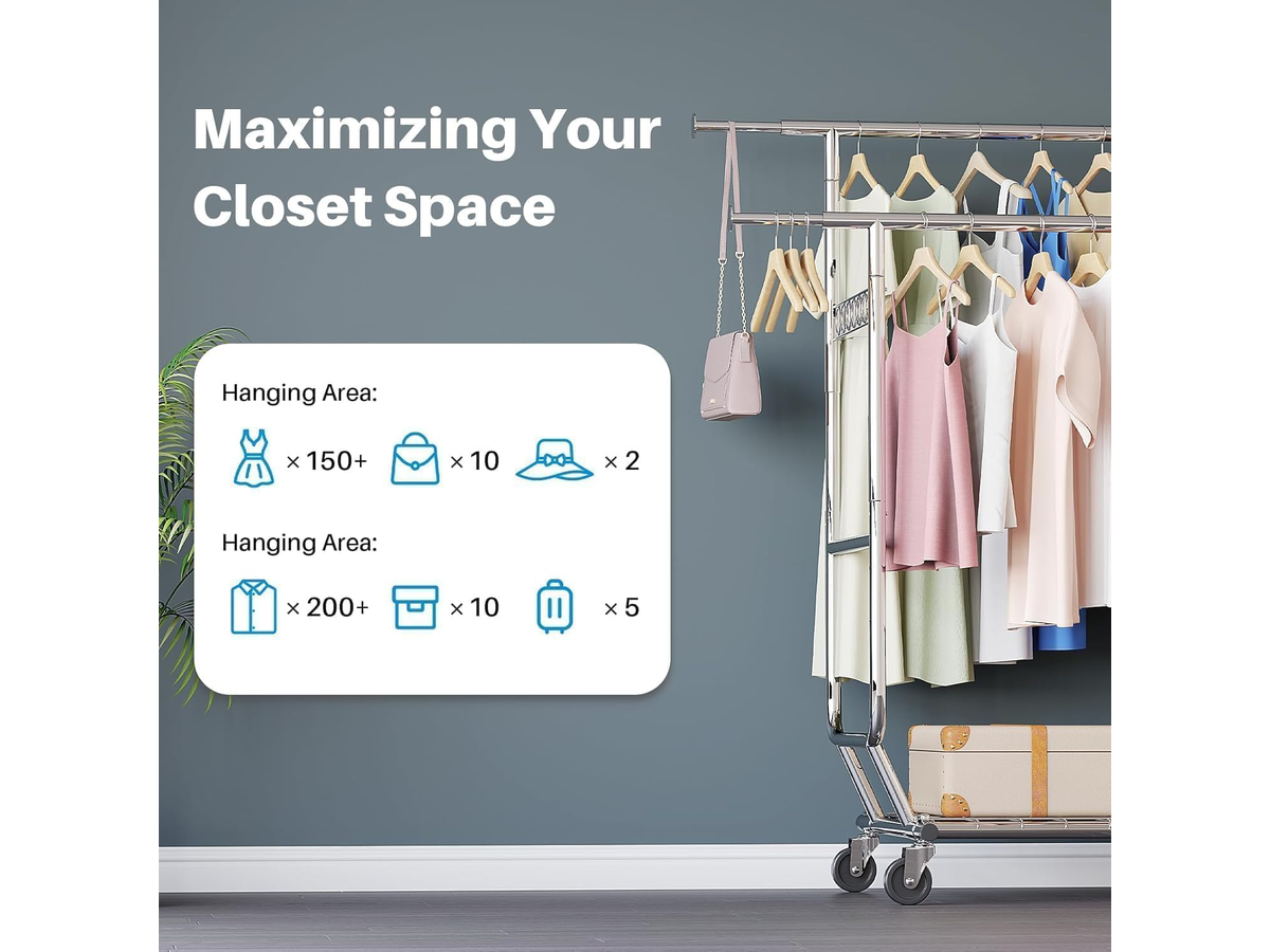 Metal Wardrobe Clothes Rack
