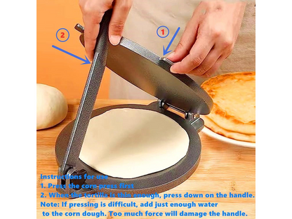 20 cm Cast Iron Tortilla Press with 100 Tortilla Press Papers
