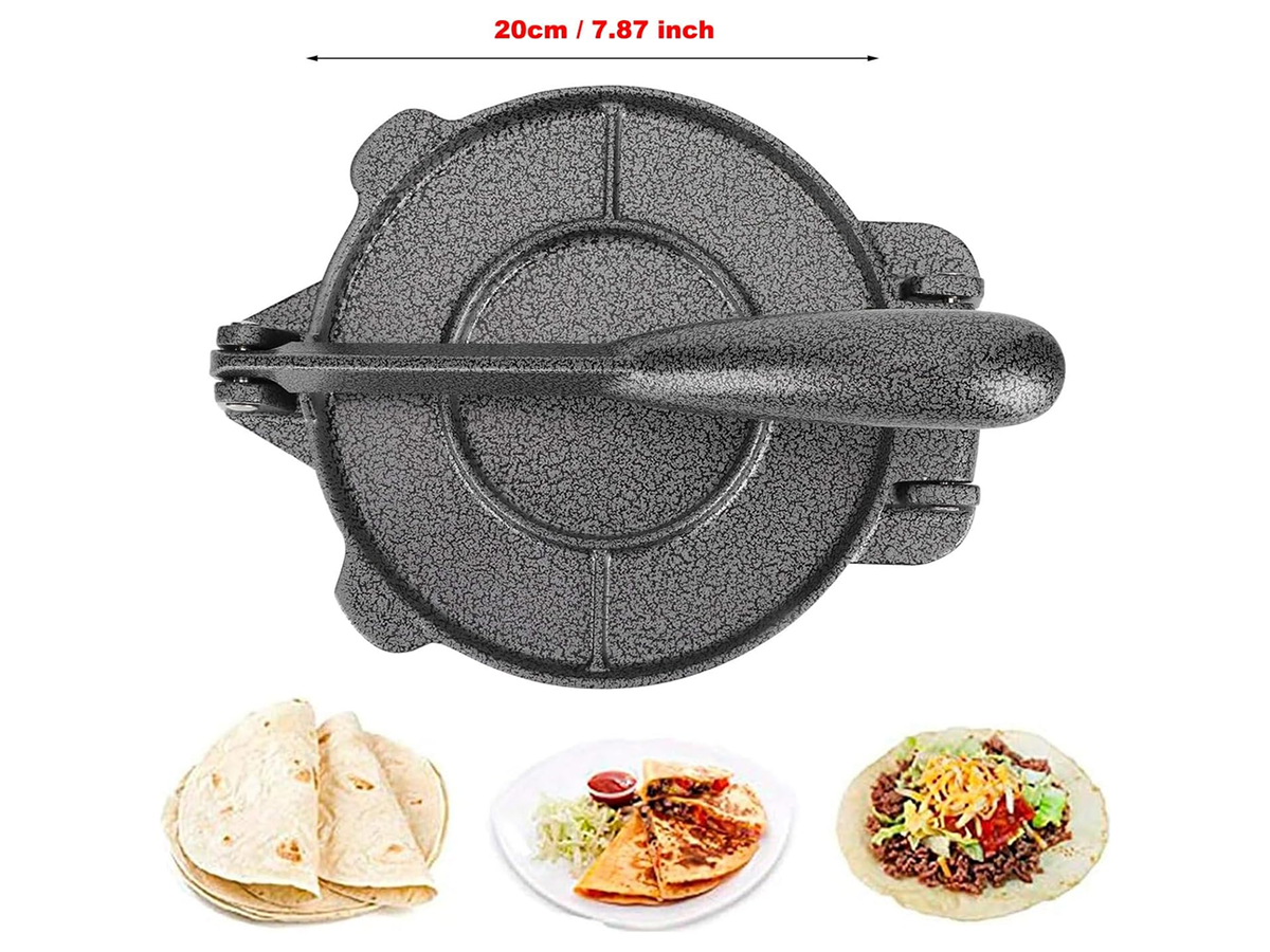 20 cm Cast Iron Tortilla Press with 100 Tortilla Press Papers