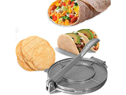 20 cm Cast Iron Tortilla Press with 100 Tortilla Press Papers