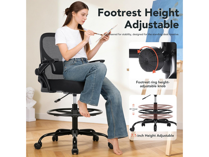 Drafting Chair Adjustable Standing Desk Chair