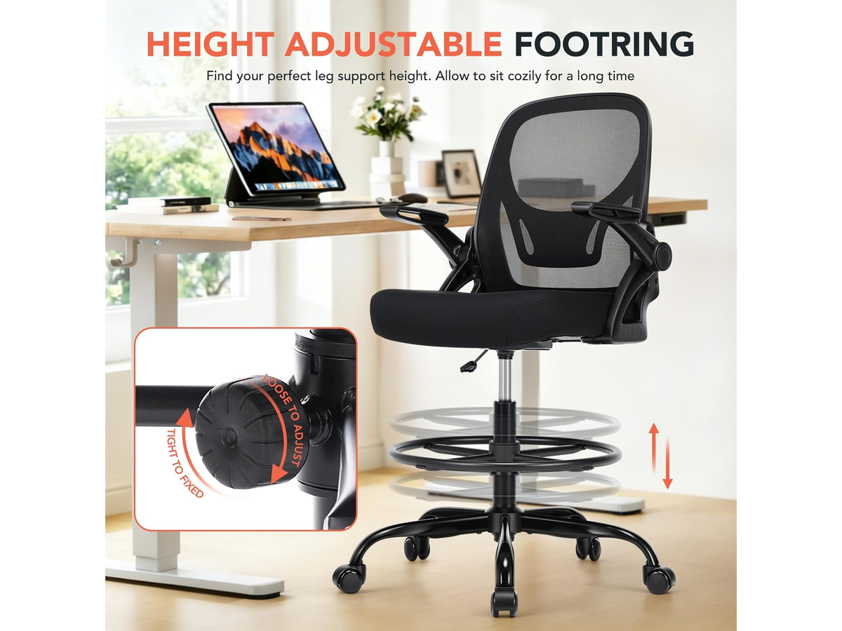 Drafting Chair Adjustable Standing Desk Chair