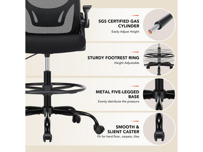 Drafting Chair Adjustable Standing Desk Chair