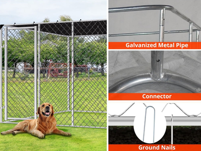 Outdoor Dog Run with Shade Sail