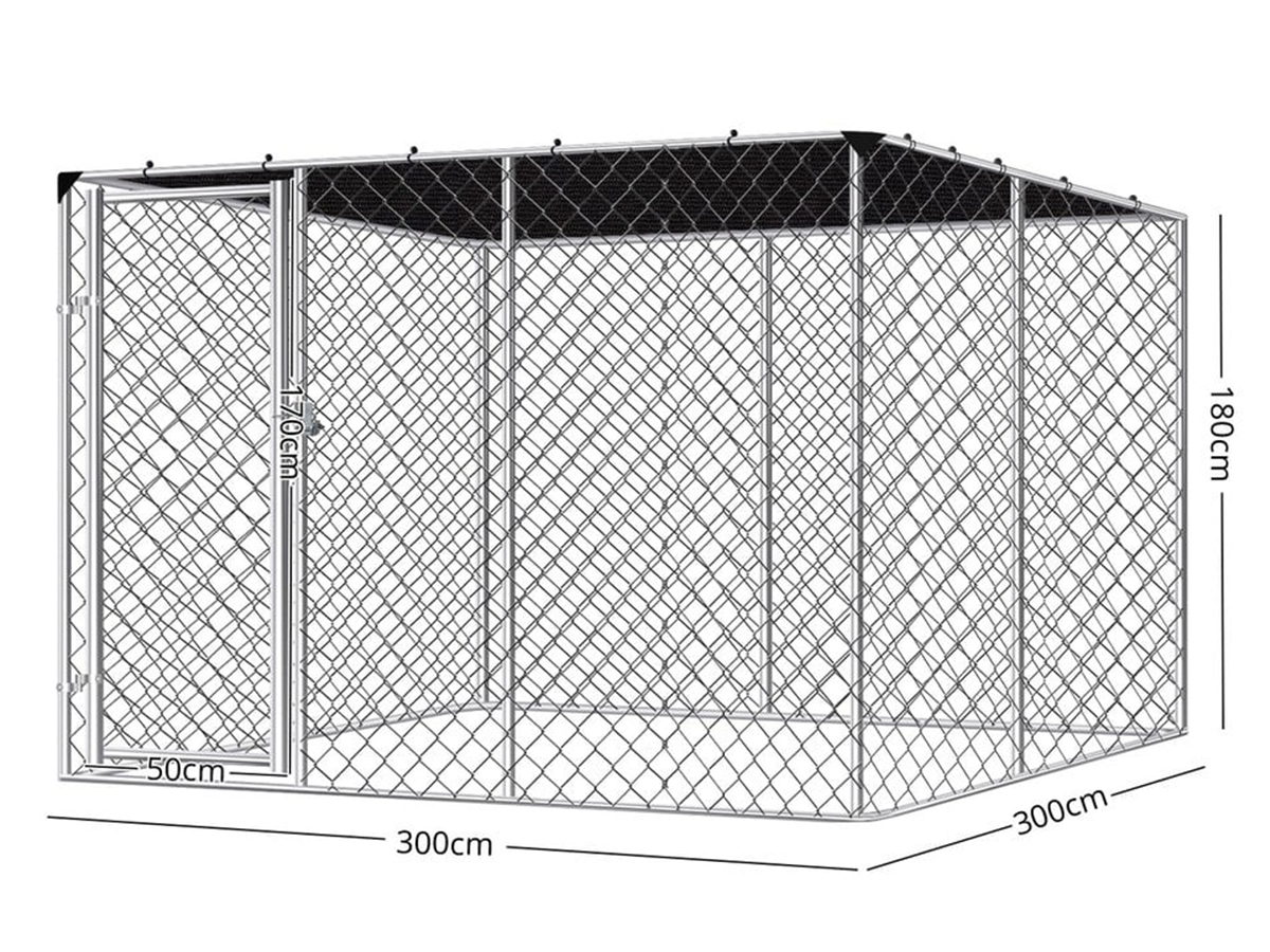 Outdoor Dog Run with Shade Sail
