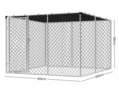 Outdoor Dog Run with Shade Sail