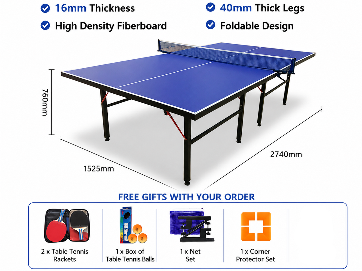 Foldable Indoor Table Tennis Table with Accessories