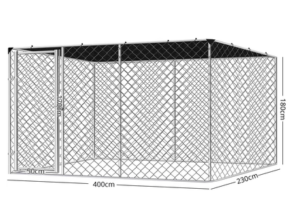 Outdoor Dog Run with Shade Sail
